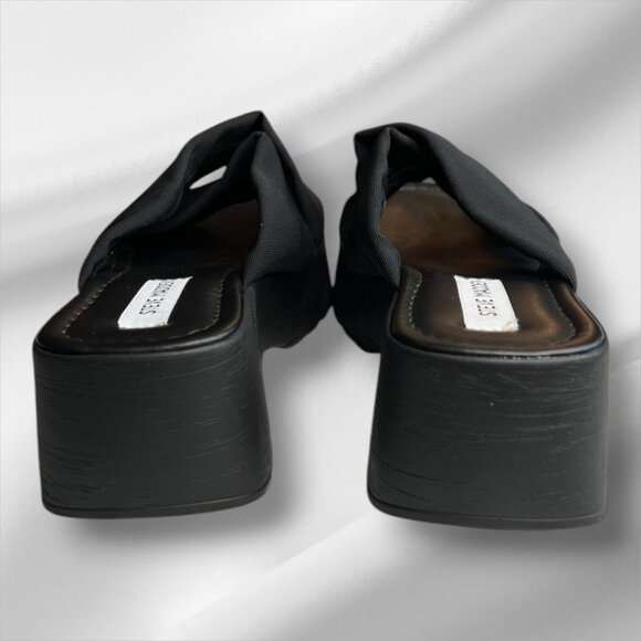 Steve Madden Phoebe Black Slides Size 10 - Picture 4 of 7